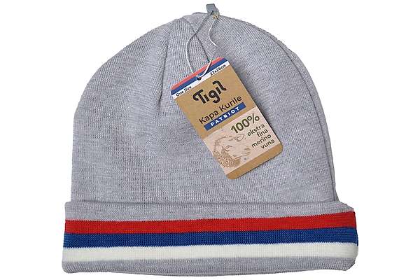 Beanie Kuril Patriot - 100% extra fine merino - 23x26cm - unisex 1 / 3