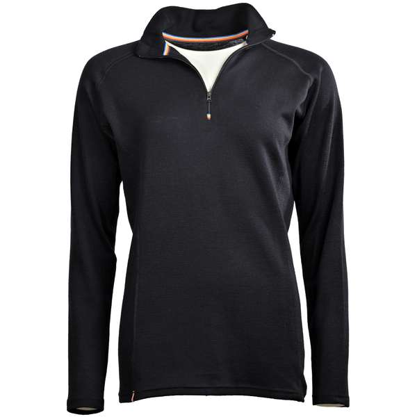 Women's long sleeve zip neck top Altai - 100% extra fine merino 8 / 29