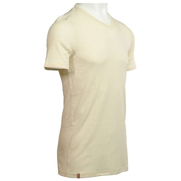 Men's short sleeve slim fit v-neck top Altai - 100% extra fine merino 2 / 7