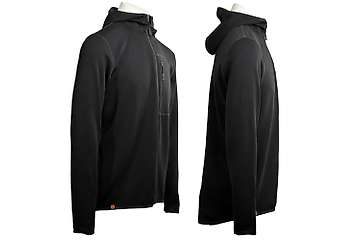 Unisex Merino Wool Active Hoodie with Zipper - Katun - 87% Merino Corespun